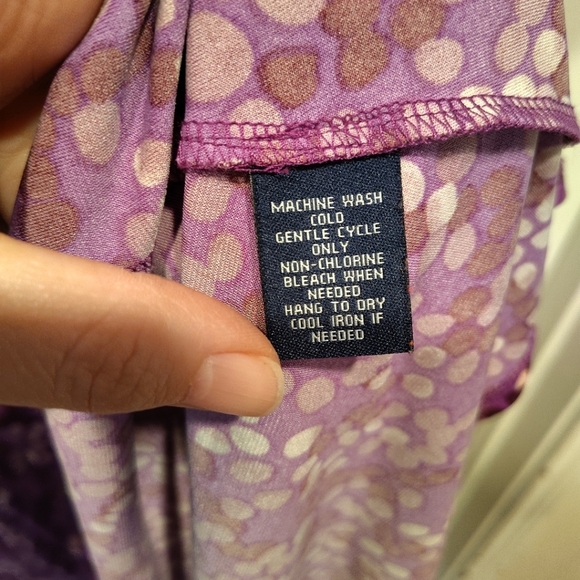 Chaps Women's Purple Stretch Knit Babydoll Style Midi Dress Sz 22W Event Wedding - Picture 5 of 6